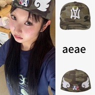 Korea Korea AEAE Hat Embroidered Camouflage Wings Letter Baseball Cap Casual Sun Hat