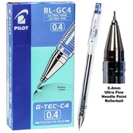 (RS)Pilot G-Tec-C4 Ultra Fine 0.4mm Blue Gel Ink Rollerball Pen, Dozen Box