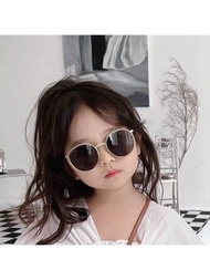 1入復古兒童太陽眼鏡，個性時尚嬰兒防曬防紫外線眼鏡，適用於男女童