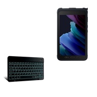 BoxWave Keyboard Compatible with Samsung Galaxy Tab Active 3 - SlimKeys Bluetooth Keyboard - with Ba