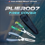 【MR.T】 17cm Pancing Playar Stainless Steel Knife Saw Fishing Plier with Pouch Scissor Line Playar Ma