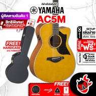 ทักแชทรับส่วนลด 125.- MAX กีต้าร์โปร่งไฟฟ้า Yamaha AC5M สี Vintage Natural - Electric Acoustic Guitar Yamaha AC5M ฟรีของแถมครบชุด พร้อมSet Up&amp;QCเล่นง่าย เต่าแดง