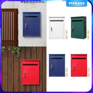 [Etekaxa] Wall Mounted Mailbox with Keys Parcel Drop Commercial Rural Outdoor Porch Courtyard Large 