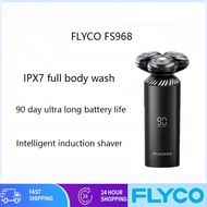 FLYCO FS968 Smart Sensor Rotary Shaver for Men – Wet/Dry Electric Razor with Flexible Head, Long Bat