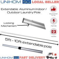 UnihomSG 3 Types Of Anti-Rust Extendable Aluminium Pole Laundry Pole Bamboo Pole Painting Poles/Rods