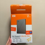 全新有單有保養 WD my passport for mac 2TB hard disk