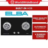ELBA 5kW 2 Burner Built In Glass Stove EGH-K8842G (BK)