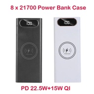 QC3.0 Quick Charge Battery 8 x 21700 Power Bank Case Welding Free Dual USB 21700 Holder Storage Box 