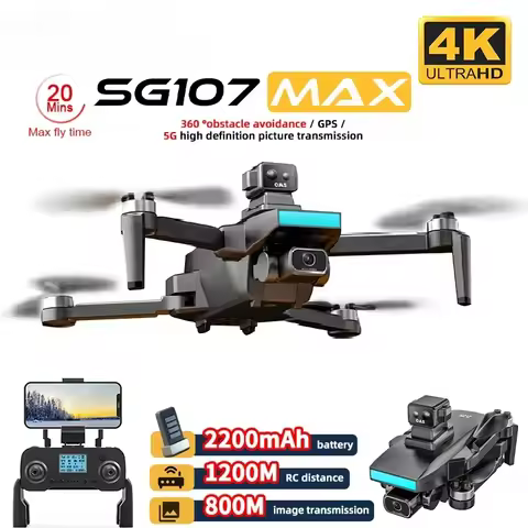 ZLL SG107 MAX RC Drone Professional 4K HD Camera GPS Intelligent UAV 5G Obstacle Avoidance WIFI Opti