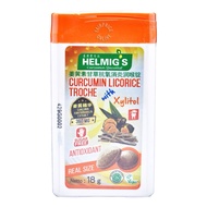 Helmig's Curcumin Troche Lozenges - Licorice 18g Helmig’s姜黄素甘草抗氧消炎润喉片剂 - 甘草