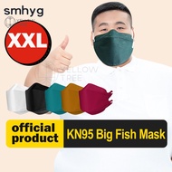 smhyg Big Fish Shape XXL Face Mask KN95 Extra Plus Size Adult Mask Individual Packaging by Yellow Tr