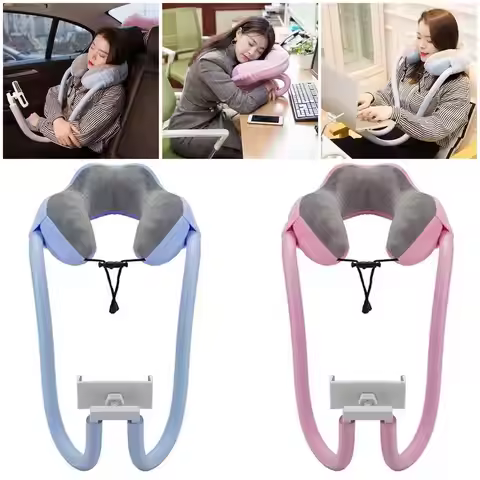 U-shaped Pillow with Mobile Phone Memory Foam Cervical Spine Neck Pillow Tablet Computer Stands Hold