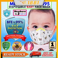 [ WHOLESALE 1881 ] 0-3 year old 3D 4-ply Baby Face Mask Kid Face Mask 4 layers Disposable Children Face Mask