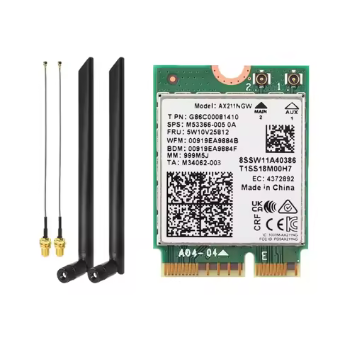 WiFi6E AX211NGW Mini PCI-E Wifi Card 5374M Tri-band BT5.3 Wireless Adapter For IntelAX211 Network Ca