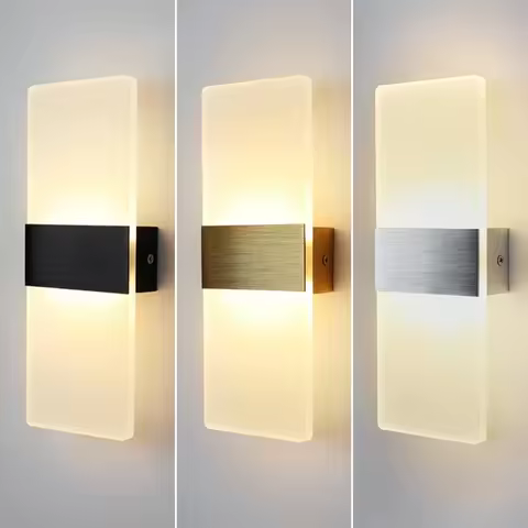 LED Acrylic Wall Light AC85-265V Long Style Living Room Corridor Bedroom 3/6/12W Bedhead Art Decorat