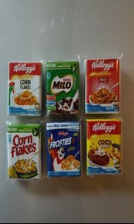 Kellogg's 粟米片  Nestle Milo Frosties Corn Flakes Mueslix Coco Pops , MiniMagnet 微縮迷你磁石貼