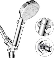 DOILIESE Shower Head with Handheld, High Pressure Shower Head with ON/Off Button 3-Modes Handheld Shower Head with Hose, Wall &amp; Overhead Brackets