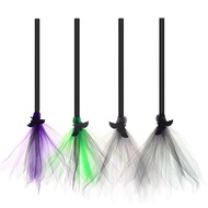 Halloween Witch Broom Children's Toys Party Props cosplay Witch Witch Magician Gauze Broom