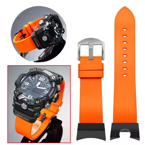 GG-B100 FKM Fluorine rubber strap For Casio G-SHOCK Little Mud King 3rd 5594 GG B100 modified Men si