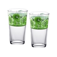 Brighton 2 pcs Gelas Teh 300ml MR2122 Sekar Arum Hijau
