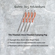 Tito Titanium 30cm Premium Titanium Camping Peg