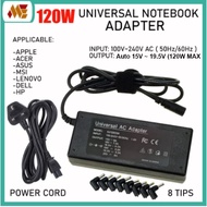 120W Universal Laptop Adapter For Notebook 15V-20V 8 DC Tips