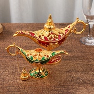 Wish Aladdin Magic Lamp Light Luxury Golden Pattern Aladdin Magic Lamp Magic Lamp Crafts Ornaments W