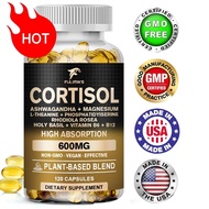 Cortisol Supplement, Hormone Balance, Magnesium, Ashwagandha, Rhodiola, L-Theanine, Vitamin B6 & B12