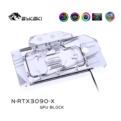 Bykski Water Block use for nVIDIA RTX3080 3090 Reference Edition GPU Card / Copper Block / Backplate