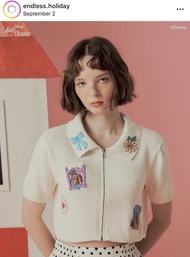 🧡🐾พร้อมส่ง(used)🤍🐾เสื้อครอปแบรน Endless♾️holiday🤍รุ่นใหม่ Lady and the Tramp🧡น่ารัก ใส่ไดเบ่อย🤍ผ้าดี