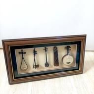 Mini Minle Guzheng Pipa Guzheng Wood Guzheng Erhu Gift Ornaments Traditional Five-Piece Set Model Gi