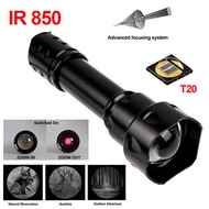 torchlight ultra bright T20 IR 5W 850NM/5W 940NM Retractable Zoom Infrared Flashlight