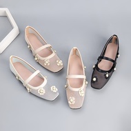 Flower Hollow Mesh Mary Jane Sandals