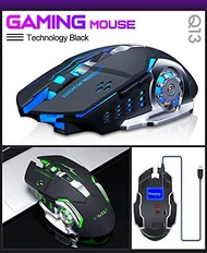T-WOLF Q13Mouse Ergonomic Lighting Adjustable DPI 8 Keys USB Wireless Gaming Mouse Pe...