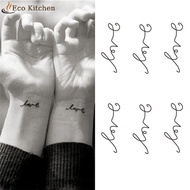 [Eco Kitchen] Love Temporary Tattoos Stier Love Letters Pattern Waterproof Tattoo Body Art [New]