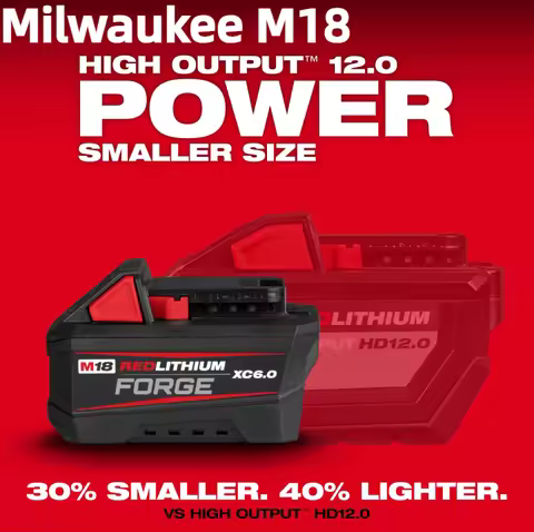 Milwaukee Battery M18 18V XC 6.0Ah 8.0Ah Replacement Lithium Battery for Milwaukee M18 48-11-1815 48