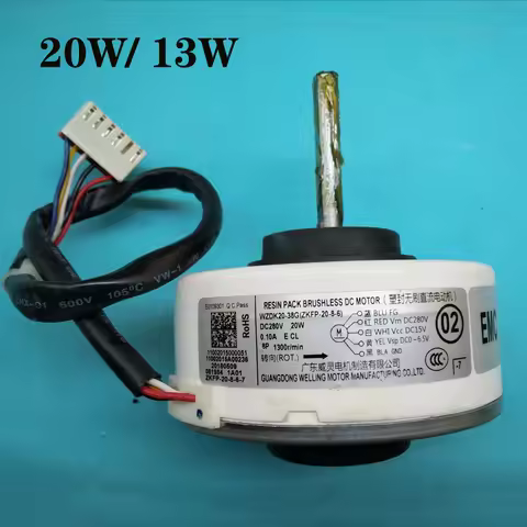20W WZDK20-38G(ZKFP-20-8-6) Air Conditioning Motor Fan Motor Good Working 13W WZDK13-38G-1(RD-310-13