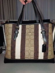 Coach  Mollie Tote 25 in Signature Jacquard  With Stripes