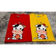 CNY 2021 T-Shirt [Adults Cow T-Shirt Cny NewYear 2021] READY STOCK