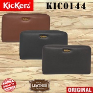 [ KICKERS LEATHER HIGH QUALITY UNISEX FULL-ZIP LONG WALLET / PURSE KIC0144
