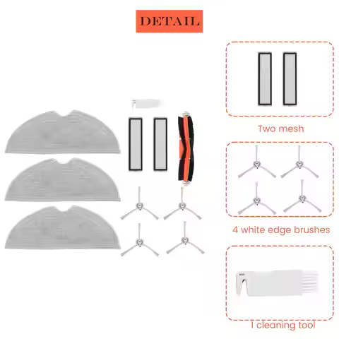 【A88X】For Dreame Bot L10 Pro D9 Robotic Vacuum Cleaner Parts Kits Main Side Brush Filters Mop Rag Ac