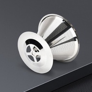 GELLIS加厚28.5%11.35cm單孔分流300目免濾紙防燙304雙層咖啡濾杯