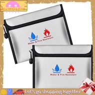 [jellyfishleaf]Fireproof and Waterproof 9" X 7" for Documents Bag-2-Pack Large Safe Bag for Document