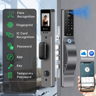 Smart Door Lock 7 In 1 Face Recognition Wifi Wishome App Remote Unlock Biometric Fingerprint Passwor