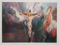 Poster Gambar 3D / 3 Dimensi Yesus Isa 30x40cm