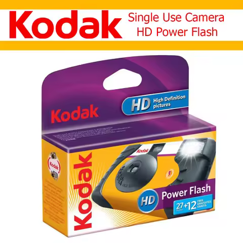 Original 39 Photos 27 Photos Kodak HD Power Flash Single Use Disposable Film Camera 27 Exposure Phot