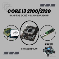 Core i3 2120/2100 motherboard h61 lga 1155 second hand package