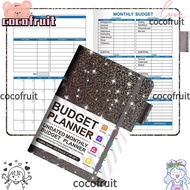 COCOFRUIT A5 Cash Budget Planner Book, Cash Flow Management English Notepad Monthly Finance Organize