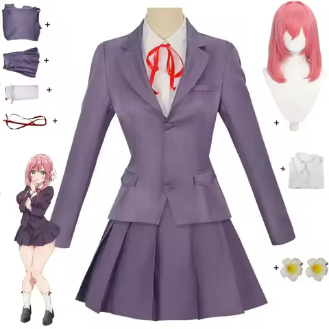 Anime The 100 Girlfriends Who Really REALLY Love You Hanazono Hakari Cosplay Costume Wig Uniform Wom