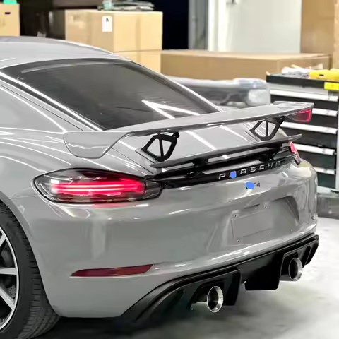 Carbon Fiber Rear Trunk Boot Wing Spoiler Car Decoration for Porsche Cayman Boxster 981 986 987 718 